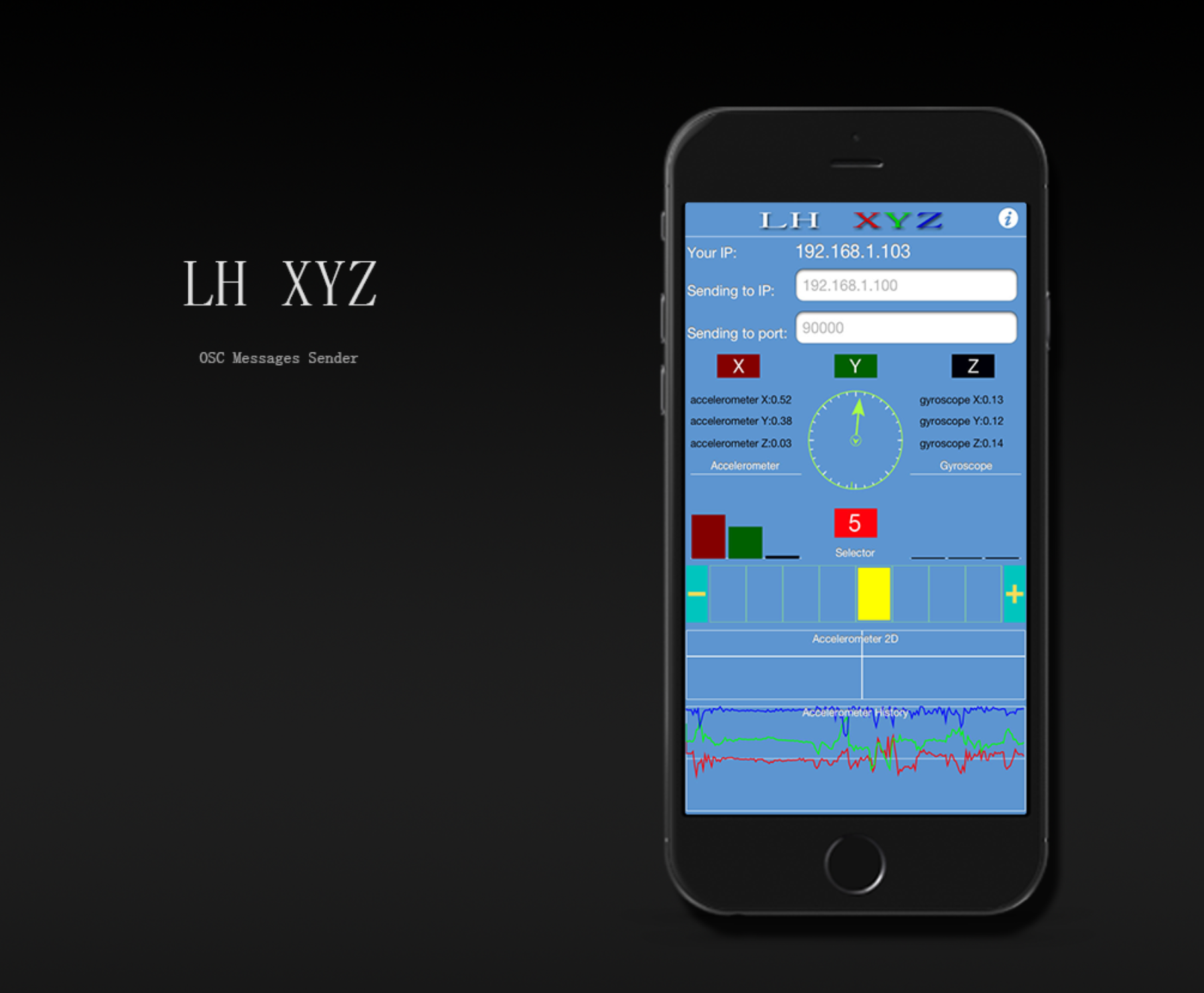 LH XYZ AI motion recognition and OSC sensor interface
